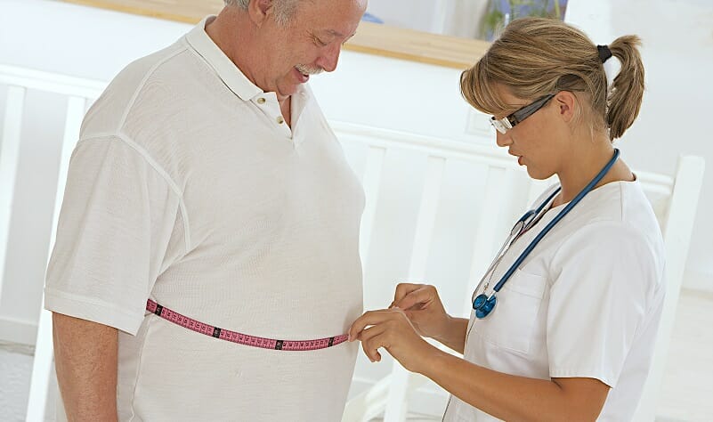 obese patient waist measurement